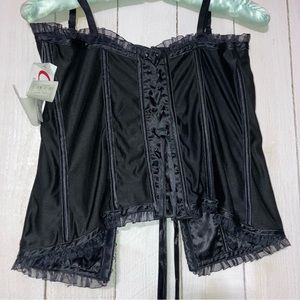 Cindie's Dreamgirl collection Red roses w/lace / Black Reversible Corset size 38